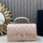 ORI หนังแท้ | CHANEL Classic Flap Bag TopHandle 20cm กระเป๋าสะพายคคลาสสิกพร้อมหูจับ หรูหราระดับตำนาน สวยงามเหนือกาลเวลา