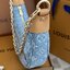 LV Loop Other Monogram Canvas Sky Blue Denim กระเป๋าสะพายทรงโฮโบเดนิม รูปทรงพระจันทร์ครึ่งเสี้ยว เกรดออริ 1:1 ใช้งานต่างประเทศได้