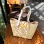 Coach Mini City Tote Bag In Straw And Smooth Leather 9" ((CS616)) กระเป๋าทรงโท้ทงานทอน้ำหนักเบา จุของได้เยอะ เกรดท็อปออริ เกรดดีสุด สลับแท้ 1:1 ใช้ต่างประเทศได้