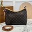 ORI หนังแท้ | LV CarryAll Monogram canvas 30cm กระเป๋าสะพายแครี่ออลรุ่นใหม่ ใบใหญ่จะของได้เยอะดีไซน์เรียบหรู มาพร้อมห่วงโซ่หัวใจห้อยสุดคิ้ว และสายสะพายแยกถอดได้ สวยหรูคลาสสิก