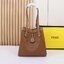 พร้อมส่ง 3 สี FENDI Origami Large Brown FF jacquard fabric bag / FENDI Tote Bag กระเป๋าทรงโท้ทใบใหญ่ สะพายได้2ทรงรูปลักษณ์สวยงามทันสมัย 🧡 เกรดออริจินอล 1:1 สลับแท้