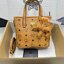 M.C.M Mini Anya Top Zip Shopper in Visetos กระเป๋าทรงโท้ท พร้อมพวงกุญแจน้องหมาห้อย พิมพ์ลายสวยงาม เกรดท็อปออริ 1:1 สลับแท้