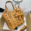 M.C.M Mini Anya Top Zip Shopper in Visetos กระเป๋าทรงโท้ท พร้อมพวงกุญแจน้องหมาห้อย พิมพ์ลายสวยงาม เกรดท็อปออริ 1:1 สลับแท้