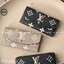ORI หนังแท้ | LV Emilie Wallet Bicolor Monogram Empreinte Leather / LV Long Wallet กระเป๋าสตางค์ใบยาวสไตล์ซองจดหมายที่มีฝาปิดแบบพับได้ ปิดด้วยกระดุมแป๊ก