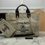 ORI หนังแท้ | Chanel Deauville Tote Bag กระเป๋าสะพายทรงโท้ทช้อปปิ้ง ใบใหญ่ ภายในโล่งกว้าง จุของได้เยอะ