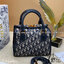 DIOR SMALL BOSTON BAG Blue Oblique Embroidery and Smooth Calfskin / DIOR Box Bag พร้อมส่ง กระเป๋าสะพายทรงกล่อง New for Winter 2023 คอลผู้ดี สวยหรู ตอบโจทย์และแมทช์ได้กับทุกลุคทุกสไตล์