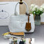 ORI หนังแท้ | Prada Jardinière linen blend mini-bag / Prada Tote Bag กระเป๋าทรงโท้ทใบเล็กน่ารัก ผ้าลินินผสม มาพร้อมดีไซน์ทันสมัย