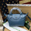 ของแท้ 100% Longchamp LE PLIAGE CUIR TOP HANDLE BAG Color: Black,Orange,Sienna, Navy,Nordic,Grey,Lichen