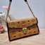 M.C.M MEDIUM MILLIE CROSSBODY IN VISETOS LEATHER BLOCK กระเป๋าสะพายกึ่งคลัทช์ ไซส์ medium กำลังสวย ดีไซน์ใหม่ เพิ่มขอบหนังสีดำ ให้ดูมีมิติ น่าใช้มากยิ่งขึ้น