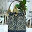 ของแท้ 💯% 】Tory Burch Monogram Jacquard Bucket Bag กระเป๋าถือหรือสะพายไหล่ วัสดุผ้า Canvas โลโก้ Jacquard ทรงถัง ตั้งอยู่ทรง