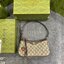 GUCCI Ophidia small shoulder bag strawberry heart keychain กระเป๋าสะพายไหล่ แถมพวกกุญแจรูปหัวใจสตรอเบอรี่สุดน่ารัก แคนวาสพิมพ์ลายโมโนแกรมคมชัด