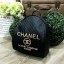 Chanel Backpack VIP Gift With Purchase (GWP) กระเป๋าสะพายเป้ Limited Edition พรีเมี่ยมกิ้ฟจาก Chanel Perfume Counter ขนาดใหญ่กำลังดี น้ำหนักเบา วัสดุหนังลายตารางด้านหน้าปักโลโก้แบรนด์หรู เปิดปิดด้วยซิปสะดวกใช้ หัวซิปแบรนด์อะไหล่ทอง หูจับถนัดมือพร้อมสายสะพ