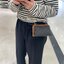 หนังแท้ CELINE CLUTCH WITH CHAIN IN TRIOMPHE CANVAS AND LAMBSKIN