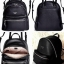 GUESS WOMAN'S BACKPACK กระเป๋าเป้ขนาดกำลังดี วัสดุหนังแกะสังเคราะห์นิ่มสวยน้ำหนักเบา ดีไซน์คลาสสิค มีหูหิ้วเเละสายสะพายหลังเลื่อนปรับได้ ด้านหน้ามีโลโก้ และช่องซิป เปิดปิดด้วยซิป ภายในกว้างใส่เอกสาร ipad ของใช้ได้เยอะค่ะ จะสะพายไปเรียนไปทำงานก็ดูดี ต