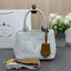 ORI หนังแท้ | Prada Jardinière linen blend mini-bag / Prada Tote Bag กระเป๋าทรงโท้ทใบเล็กน่ารัก ผ้าลินินผสม มาพร้อมดีไซน์ทันสมัย