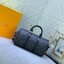 LV Keepall Bandouliere 25 Monogram Eclipse Canvas กระเป๋าสะพายใบเล็กสีดำคลาสสิก เกรดออริ 1:1 ใช้งานต่างประเทศได้