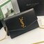 VIP 】หนังแท้ YSL WOC Saint Laurent Envelope Monogram Leather Crossbody Bag หนังคาเวียร์ อะไหล่ทองสุดหรู มาพร้อมใบเล็กใส่บัตรได้ พร้อมส่งที่ไทย