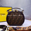 หนังแท้ FENDI CROSSBODY BAG / fendi circle bag / Fendi Round Monogram Crossbody Bag กระเป๋าสะพายทรงกลมสวยเด่น มีดีเทลเพิ่มความหรู ด้วยสีของอะไหล่ วัสดุหนังแคนวาสสลับหนังแท้ ภายในโล่งกว้าง มีช่องซิปแยกให้อีก ใช้งานง่าย พร้อมสายสะพาย 2 เส้น สายสะพายครอสปรับ