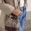 GUCCI Ophidia mini small GG bucket bag กระเป๋าถือหรือสะพายข้าง ขนาดเล็ก ทรงขนมจีบ วัสดุผ้าใบ+หนังแท้ พร้อมแถบลายทางสีเขียวและสีแดงด้านล่าง ด้านในโล่ง มี1ช่องเล็ก สายยาวถอดสายไม่ได้ ปรับระดับได้ ใบนี้เรียบหรูดูดีสุดๆไม่ควรพลาดค่า