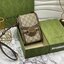 หนังแท้ GUCCI Horsebit phone bag กระเป๋าสะพาย กระเป๋าใส่โทรศัพท์สุดคลาสสิก หนังวัวแท้สีน้ำตาล/สีขาว อะไหล่ทองสวย ดีไซต์สัญลักษณ์วงแหวนตามแบบฉบับแบรนด์ สายสะพายยาวที่สามารถปรับระดับได้ ภาพสินค้าถ่ายจากงานขายจริง ใช้งานต่างประเทศได้ค่ะ