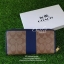 Coach accordion zip wallet in signature coated canvas with leather กระเป๋าสตางค์ใบยาวซิปรอบ วัสดุหนัง+canvad ลาบแบรนด์รอบใบ อะไหล่ทอง ภายในมีช่องใส่บัตร, ธนบัตร และช่องซิปใส่เหรียญค่ะ