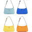 ของแท้ 💯% Guess Little Bay Nylon Shoulder Bag กระเป๋าสะพายไหล่/คล้องแขน ทรงคลัช สวยหรู ด้านหน้าประดับโลโก้แบรนด์ เปิดปิดด้วยซิป ภายในช่องหลักโล่กว้าง