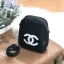 Chanel Shoulder Bag Gift With Purchase (GWP) กระเป๋าสะพายพรีเมี่ยมเเท้จาก Chanel Cosmetic Counter วัสดุ Nylon&Polyester 100% สีดำด้านหน้าประดับโลโก้แบรนด์สีขาววิ้งๆสวยหรูดูดี เปิดปิดด้วยซิป หัวซิปแบรนด์อะไหล่ทอง ซับในสกรีนโลโก้ ภายในมี1ช่องซิป กว้างและจุส