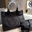 TORY BURCH ELLA TOTE BAG *BUY1GET1 สวยคุ้มในราคาสบายกระเป๋า‼️ กระเป๋าทรง SHOPPING วัสดุ NYLON ทั้งใบตัดด้วยหนัง SAFFIANO ดำ ตกแต่งด้วยหมุดรอบโลโก้แบรนด์ ด้านในบุผ้าปั้มแบรนด์ เปิดปิดด้วยกระดุมแม่เหล็ก ช่องกว้างหลักหนึ่งช่องและช่องซิปอีกช่อง พร้อมช่องใส่ขอ