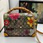 VIP 】หนังแท้ GUCCI MULTICOLOR SMALL GG FLORA BAMBOO PADLOCK BAG พร้อมส่งที่ไทย