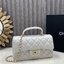 ORI หนังแท้ | CHANEL Classic Flap Bag TopHandle 20cm กระเป๋าสะพายคคลาสสิกพร้อมหูจับ หรูหราระดับตำนาน สวยงามเหนือกาลเวลา