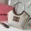MIU MIU IVY CANVAS BAG / MIU MIU TOTE IVY MINI กระเป๋าถือหรือสะพายข้างทรงโท้ท รูปทรงทันสมัยน่ารัก สวยหรูมากๆคะ