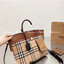 VIP 】BURBERRY SMALL SOCIETY VINTAGE CHECK TOP HANDLE-NEUTRALS VIP GIFT WITH PURCHASE (GWP) พรีเมี่ยมกิ๊ฟ Limited Edition จาก Burberry กระเป๋าอเนกประสงค์ ที่มีความโดดเด่นด้วยสไตล์วินเทจ ลายSignature pattern งานสวยหรูดูดี ใบนี้เป็น Working Lifestyle สาวมั่น