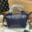 ของแท้ 100% Longchamp LE PLIAGE CUIR TOP HANDLE BAG Color: Black,Orange,Sienna, Navy,Nordic,Grey,Lichen