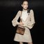 VIP GIFT 】หนังแท้ LOUIS VUITTON DAUPHINE MINI LEATHER HANDBAG - BROWN 20cm
