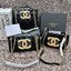 Chanel 24C bag / CHANEL WITH CHAIN / CHANEL Casual Style กระเป๋าสะพายหนังนิ่มลื่นเงาสวย