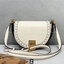 พรีเมี่ยมกิ๊ฟแท้ 100% 】FENDI Moonlight Leather Saddle Bag : white