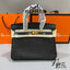 หนังแท้ Hermes BIRKIN 25CM epsom in MAUVSSYLESTE COLOR FULL HANDMADE GOLD HARDWARE เกรดออริจินอล ภาพสินค้าถ่ายจากงานขายจริง
