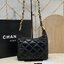 CHANEL SMALL HOBO BAG Shiny Leather & Gold-Tone Metal 20cm กระเป๋าทรงโฮโบ ดีไซส์สวยเรียบหรู เกรดออริ สลับแท้ 1:1 ใช้งานต่างประเทศได้