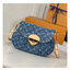 LV Sunset Denim Bag กระเป๋าสะพายไหล่เดนิมแต่งขาดเท่ห์ๆ แรงมากฉุดไม่อยู่ กับกระแสคอลใหม่ lvremix ดีไซน์แบบตัวมัม y2k รูปทรง baguette สวยดูแพง ใบนี้ก็ฉ่ำสุดๆ