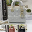 หนังแท้ DIOR LADY BAG 17cm ไซส์เล็กขนาดกำลังน่ารักเลยค่ะ งานออริหนังแท้ทั้งใบปั้มลายรุ่นใหม่ล่าสุด ความสง่างามอีกหนึ่งรุ่นของ Dior รูปทรงสีเหลียม ขนาดกระทัดรัด ตั้งอยู่ทรง ฐานกระเป๋าแข็งแรง มีหมุดรองฐาน ดีไซน์ที่มีเอกลักษณ์เฉพาะตัว ด้านหน้าตกแต่งด้วยตัวอั