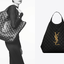 YSL icare maxi shopping bag in quilted lambskin / YSL tote bag กระเป๋าไซส์ใหญ่ พร้อมใบเล็ก หนังบุนิ่มเย็บลายตาข่าย (Quilted Bag) ดีไซน์คล้ายตะกร้าช็อปปิ้ง โฉบเฉี่ยวกว่าหลายระดับด้วยการประดับฮาร์ดแวร์ทองเหลืองในตัวอักษร YSL บนหนังสีดำสร้างความสะดุดตา มอบสไ