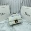 8" DIOR Mini Dior Ange Bag / Dior Clutch Bag Macrocannage CD clasp with white resin pearl กระเป๋าถือพร้อมสายสะพาย ประดับตัวล็อคมุก สวยงามเหนือกาลเวลา เกรดออริ 1:1