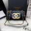 Chanel 24C bag / CHANEL WITH CHAIN / CHANEL Casual Style กระเป๋าสะพายหนังนิ่มลื่นเงาสวย