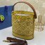 TORY BURCH T Monogram Straw Bucket Bag สีใหม่ โทนเหลืองทอง สวยหรู พร้อมเสิร์ฟความสวยให้ถึงบ้านแล้วน้า กระเป๋าบัคเก็ตทรงยอดนิยม ดีไซน์ใหม่ล่าสุด ยูนีคไม่เหมือนใคร ลายสานเต็มใบ พร้อมปักโลโก้เอกลักษณ์ โดดเด่น งานฝีมือมากๆ