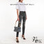 YSL PUFFER SMALL in suede and denim / YSL Loulou Denim Shoulder bag กระเป๋าสะพายเดนิมเย็บลายเชฟรอนควิลท์ เกรดออริ 1:1
