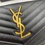 VIP GIFT 】หนังแท้ YSL WOC 9" Saint Laurent Chain Wallet Envelope Woc Monogram Black Leather Cross Body Bag กระเป๋าเงิน wallet on chain ที่มาพร้อมสายสะพายแบบโซ่ ขนาด 9” หนังวัวติดโลโก้ YSL มีทั้งอะไหล่เงิน ทอง และดำ ด้านในมีช่องซิป และช่องใส่การ์ด เรี
