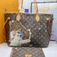 LV Neverfull MM Tote With Puppies 32cm / LV Shopping Bag พร้อมส่งที่ไทย **สินค้าเกรดออริจินอล 1:1 สลับแท้ ใช้งานต่างประเทศได้ งานสวยตามรูป ภาพถ่ายจากงานขายจริง