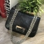 CHARLES & KEITH PUSH-LOCK CHAIN SLING BAG 2018 กระเป๋าสะพายวัสดุหนังคาเวียร์สวยอยู่ทรง ขนาดมินิกำลังดี น้ำหนักเบา เปิดปิดด้วยฝาปิดตัวล็อคปั๊มโลโก้ด้านหน้า ภายใน มีช่องซิป และช่องใส่บัตร มาพร้อมสายสะพายโซ่ยาวสามารถซ้อนสายสั้นสะพายไหล่ หรือสายยาว Crossbodyไ