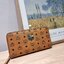 M.C.M ZIP AROUND WALLET WITH LOGO IN VISETOS ดีไซน์ใหม่ล่าสุด กระเป๋าสตางค์ซิปรอบ ไซส์ large คลาสสิค รอบนี้ดีไซน์ใหม่ โลโก้โดดเด่น สุดหรู
