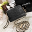 Chanel Shoulder Bag With Chain VIP Gift With Purchase (GWP) พรีเมี่ยมกิ้ฟ Chanel Perfume Counter วัสดุหนังคาเวียร์สวยหรูอยู่ทรง เปิดปิดด้วยซิปสะดวกใช้หัวซิปแบรนด์ ห้อยอะไหล่โลโก้ทองเพิ่มดีเทลเก๋ ภายในมีโลโก้และช่องซิป ใส่กระเป๋าสตางค์ มือถือ iphone ได้ มา